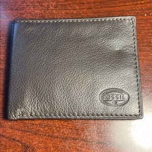 Fossil Dark Leather Mens Wallet